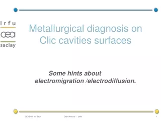 Metallurgical diagnosis on Clic cavities surfaces