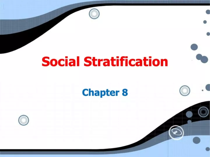 social stratification