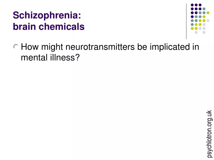 schizophrenia brain chemicals