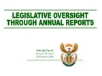 Enhancing Legislative Oversight: Annual Reports and Accountability Loop - slide 1
