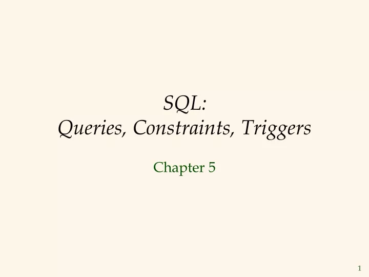 sql queries constraints triggers