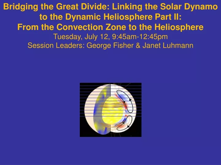 bridging the great divide linking the solar