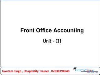 Front Office Accounting