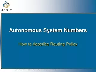 Autonomous System Numbers