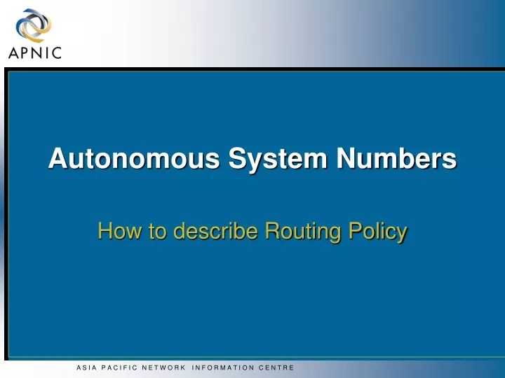autonomous system numbers