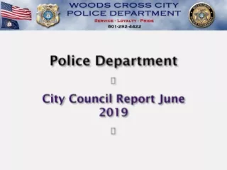 Police Department  City Council Report June 2019 