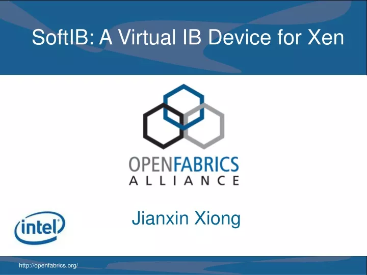 softib a virtual ib device for xen