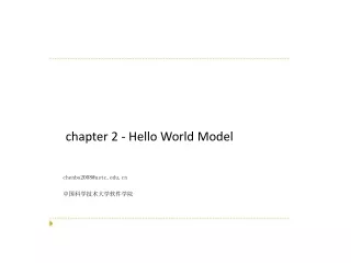 chapter  2 - Hello World  Model
