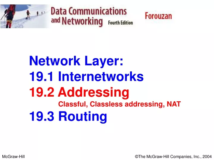 network layer 19 1 internetworks 19 2 addressing