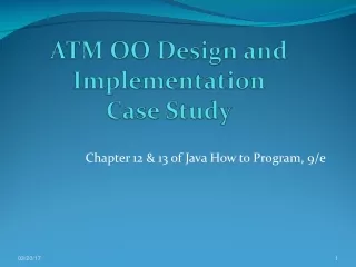 Chapter 12 &amp; 13 of Java How to Program, 9/e