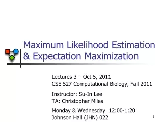 Maximum Likelihood Estimation &amp; Expectation Maximization