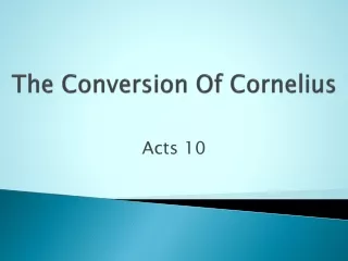 The Conversion Of Cornelius