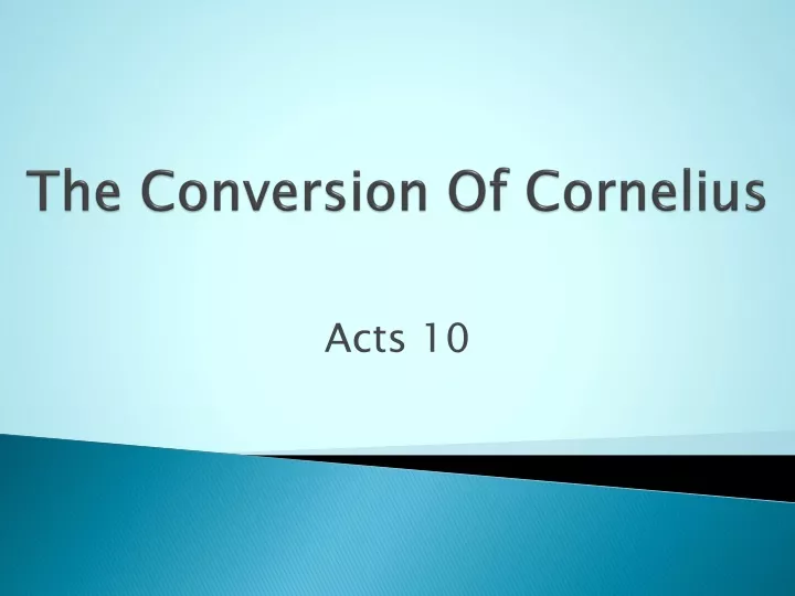 the conversion of cornelius