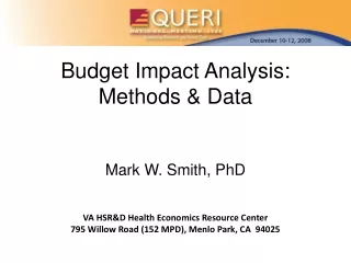 Budget Impact Analysis: Overview