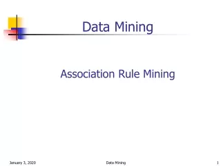 Data Mining  Association Rule Mining