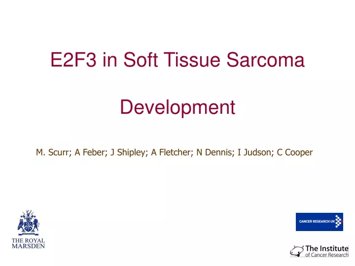 e2f3 in soft tissue sarcoma development
