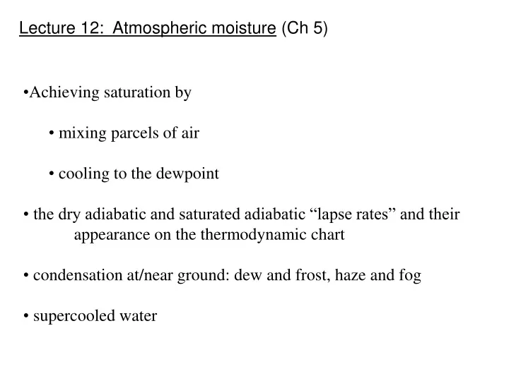 lecture 12 atmospheric moisture ch 5