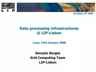 Data processing infrastructures  @ LIP-Lisbon