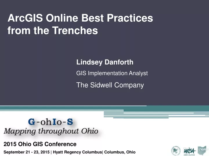 PPT ArcGIS Online Best Practices From The Trenches PowerPoint 