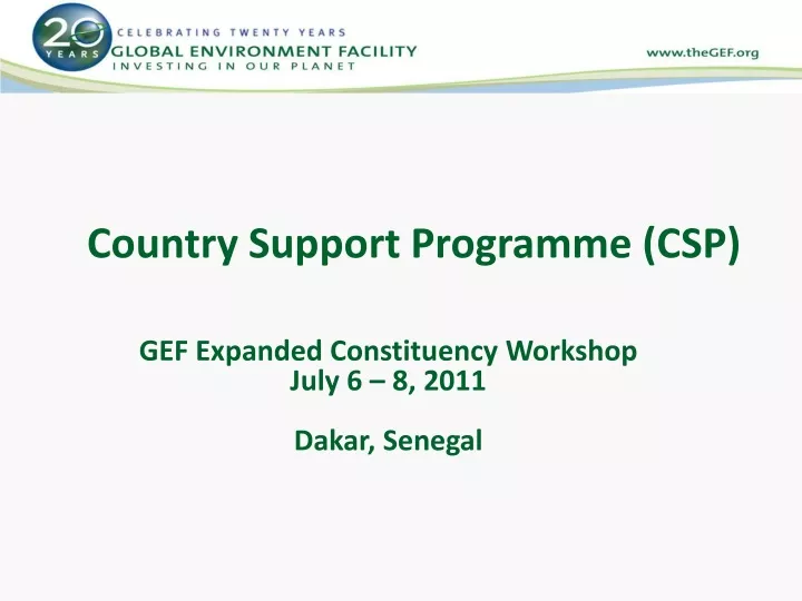 country support programme csp