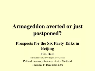 Armageddon averted or just postponed?