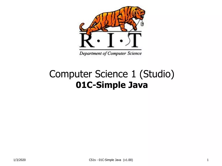 computer science 1 studio 01c simple java
