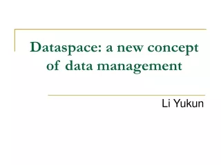 dataspace a new concept of data management