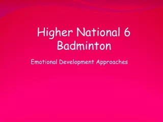 Higher National 6 Badminton