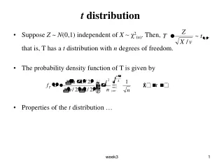 t  distribution