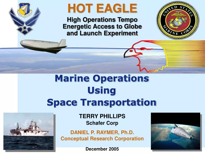 marine operations using space transportation