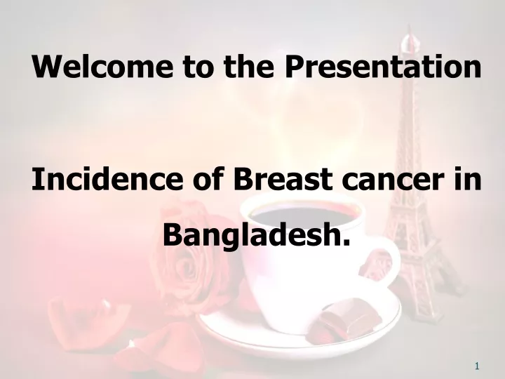 welcome to the presentation incidence of breast