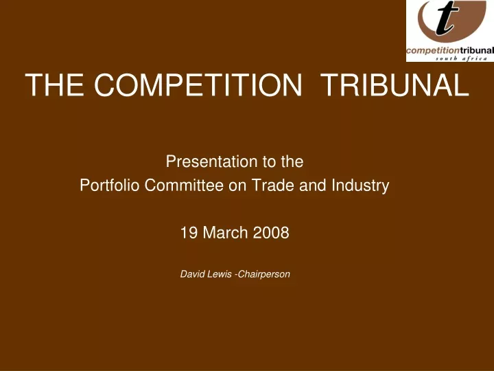 the competition tribunal