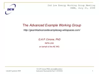 2nd Low Energy Working Group Meeting CERN, July 21, 2008