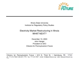 Illinois State University Institute for Regulatory Policy Studies
