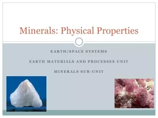Minerals: Physical Properties