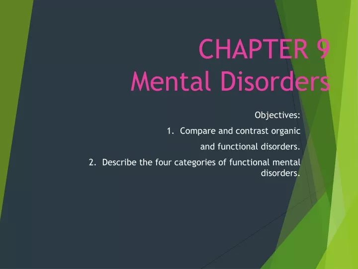 chapter 9 mental disorders