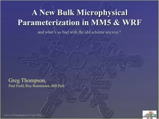 A New Bulk Microphysical Parameterization in MM5 &amp; WRF