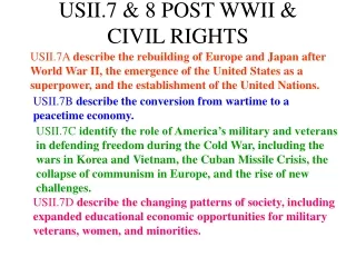 USII.7 &amp; 8 POST WWII &amp; CIVIL RIGHTS