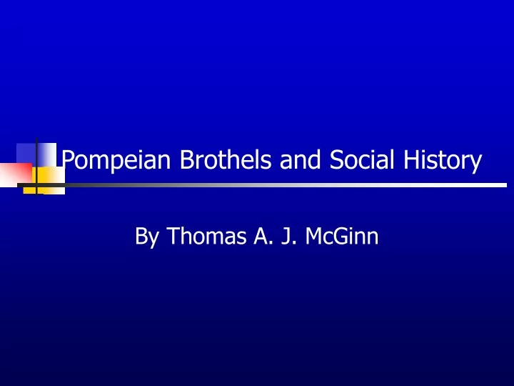 pompeian brothels and social history