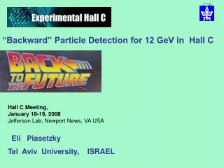 “Backward” Particle Detection for 12 GeV in  Hall C