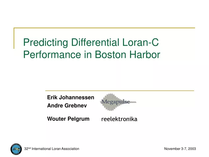predicting differential loran c performance in boston harbor