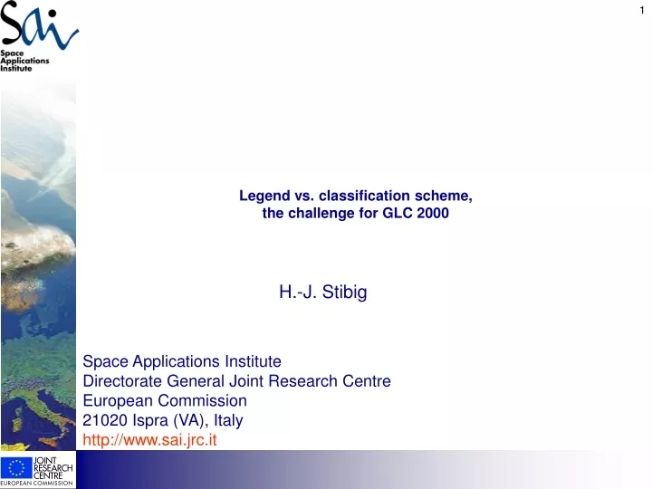 legend vs classification scheme the challenge for glc 2000