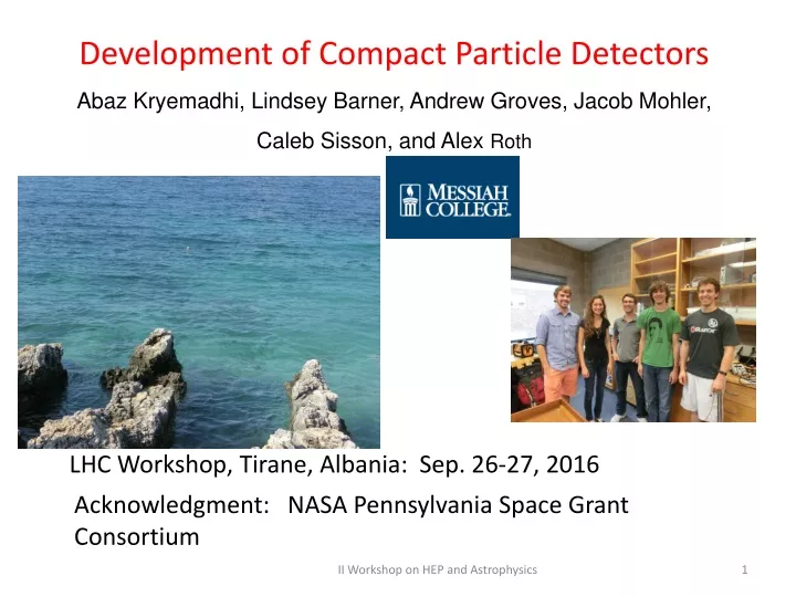 development of compact particle detectors abaz