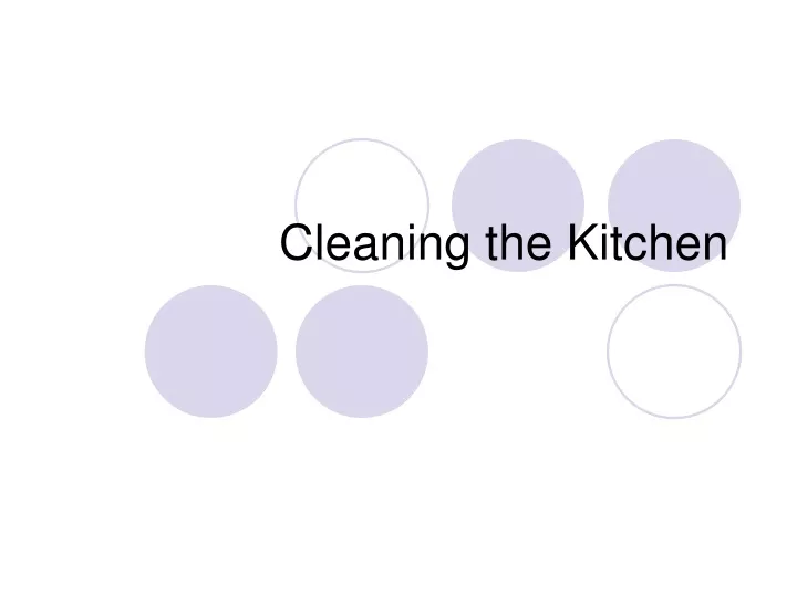 cleaning the kitchen