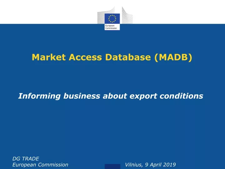 market access database madb
