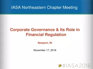 IASA Northeastern Chapter Meeting