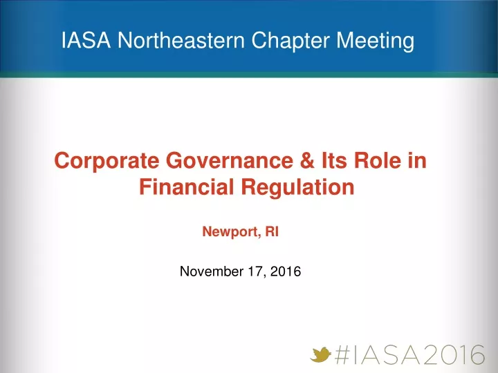 iasa northeastern chapter meeting