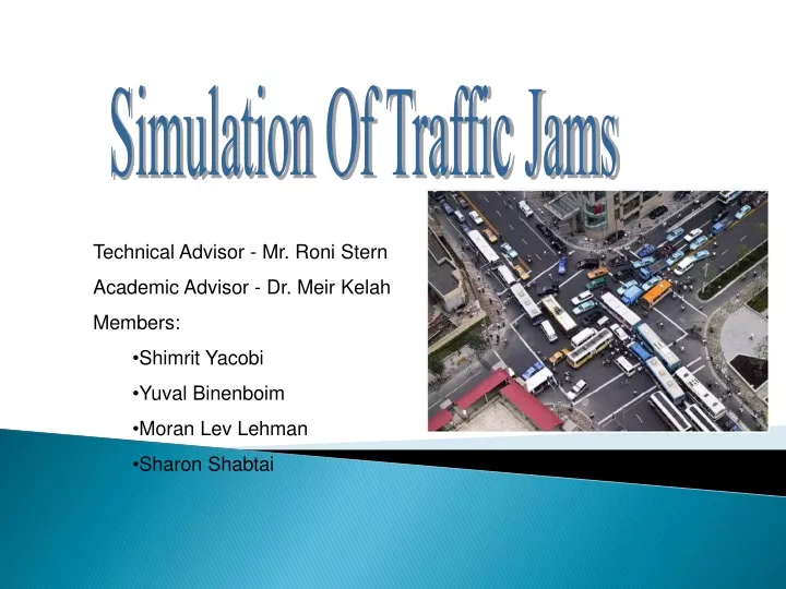 simulation of traffic jams