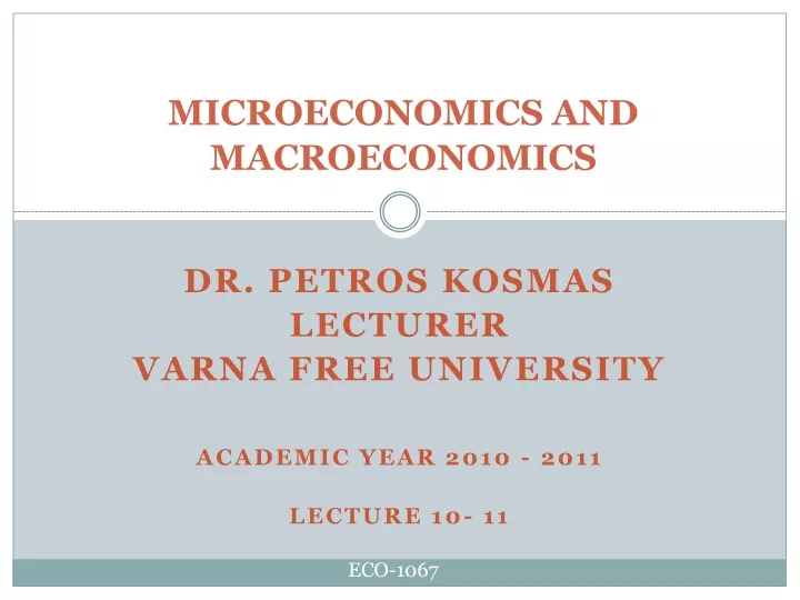 microeconomics and macroeconomics