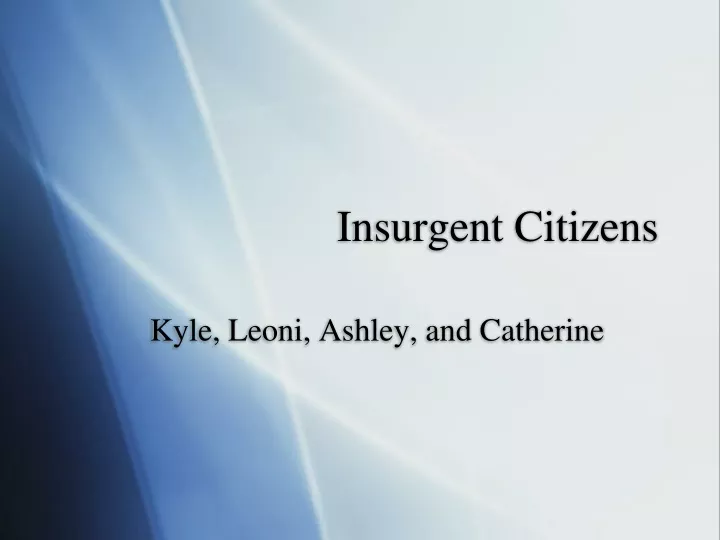 insurgent citizens